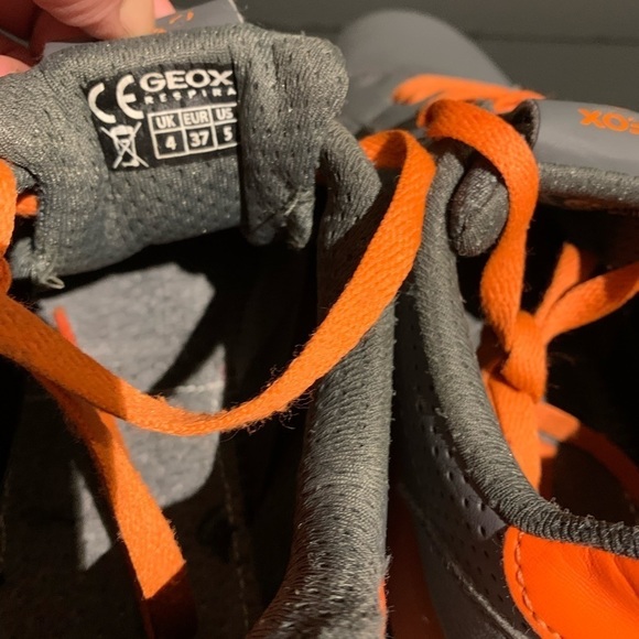 GEOX Respira Kommodore Gray and orange boy’s Sz 5 kids - Picture 5 of 7